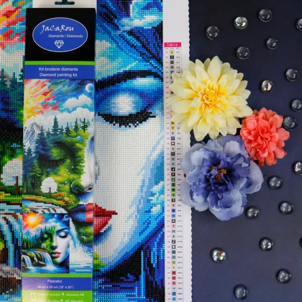 Hot JaCaRou Puzzles Broderie de diamant RONDS - PEACEFUL
