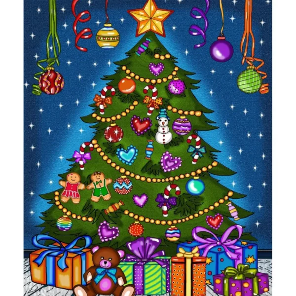 Best JaCaRou Puzzles Broderie de diamants RONDS et CRISTAL - MON BEAU SAPIN