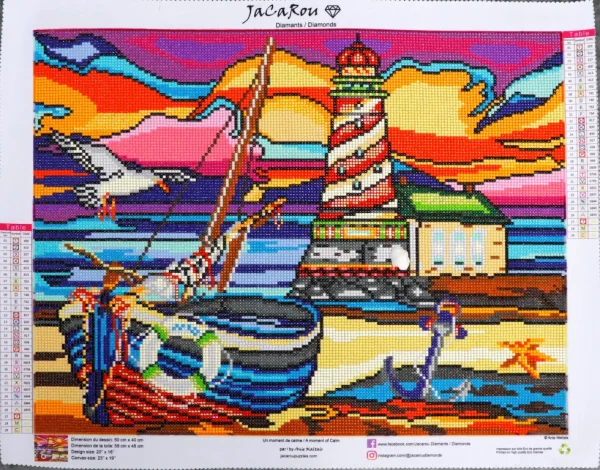 Outlet JaCaRou Puzzles Broderie de diamants RONDS - UN MOMENT DE CALME
