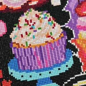 Outlet JaCaRou Puzzles Broderie de diamants RONDS - CUPCAKES