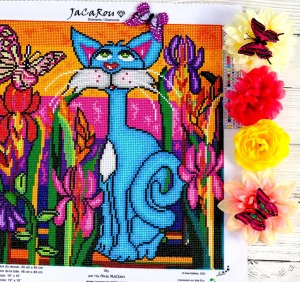 Fashion JaCaRou Puzzles Broderie de diamants RONDS - SKY