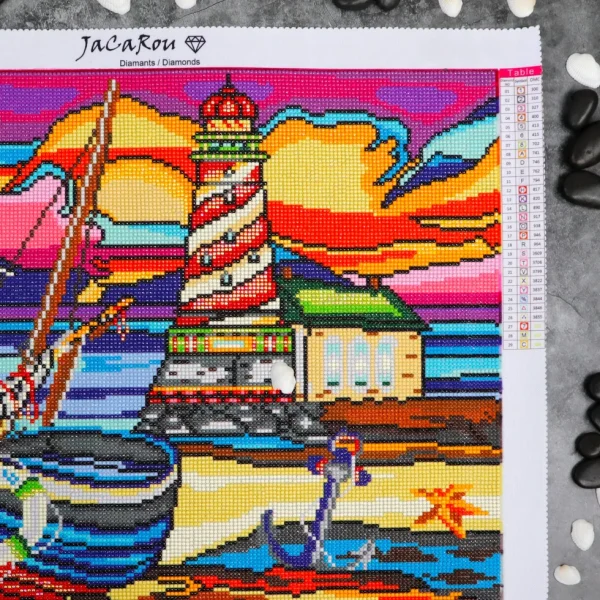 Outlet JaCaRou Puzzles Broderie de diamants RONDS - UN MOMENT DE CALME