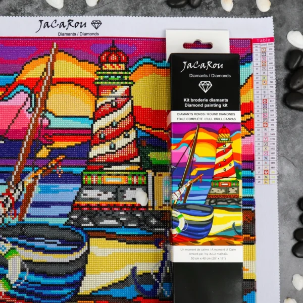 Outlet JaCaRou Puzzles Broderie de diamants RONDS - UN MOMENT DE CALME