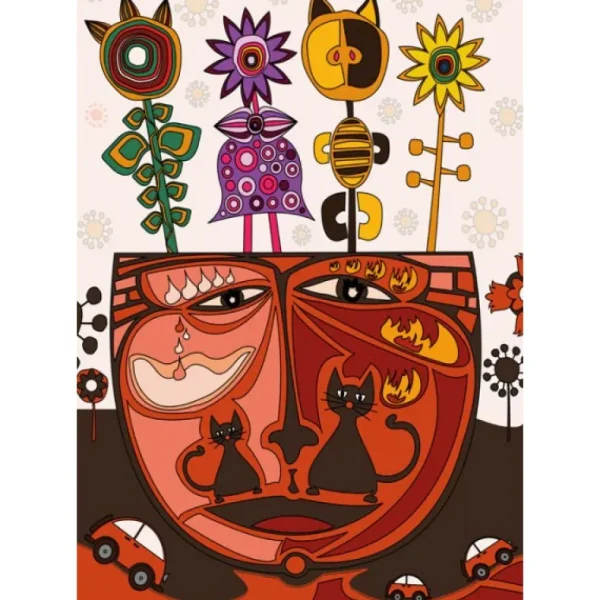 Best JaCaRou Puzzles Casse-tête - SURREALIST CAT - MA-2323