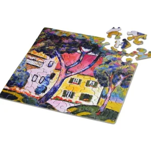 Clearance JaCaRou Puzzles Casse-tête MINI - Q1-6 (66 PCES) ART SERIE (Maison)