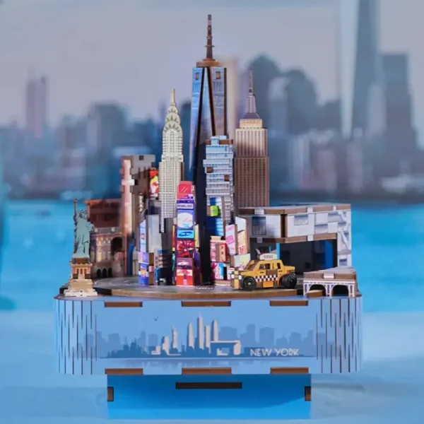 Outlet JaCaRou Puzzles DIY CASSE-TÊTE 3D Boîte à musique - NEW YORK