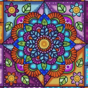 New JaCaRou Puzzles MANDALA ETINCELANT 40 x 40
