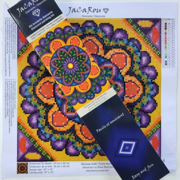 Fashion JaCaRou Puzzles MANDALA VIOLET 30 x 30