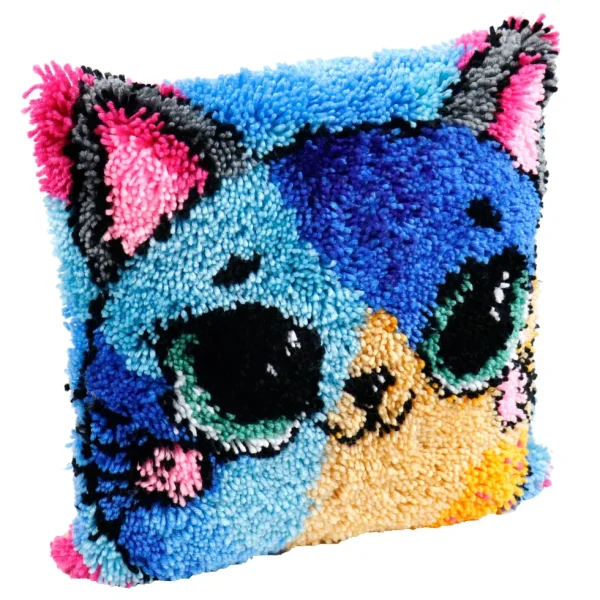 Discount JaCaRou Puzzles Points noués - Housse de coussin - JOLI CHAT