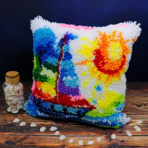 Online JaCaRou Puzzles Points noués - Housse de coussin - VOILIER