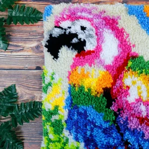 Hot JaCaRou Puzzles Points noués - Moyen tapis - PERROQUET