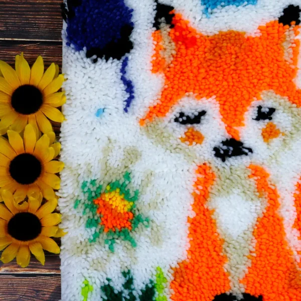 Fashion JaCaRou Puzzles Points noués - Petit tapis - RENARD